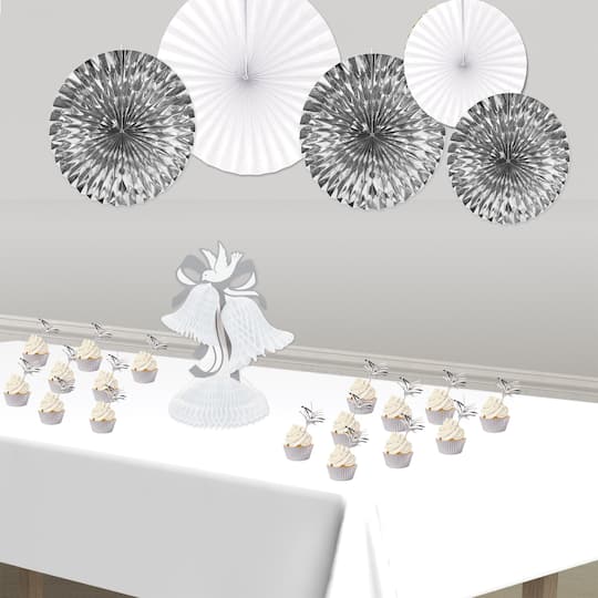 Beistle 12" White Tissue Bell Centerpieces, 2ct.